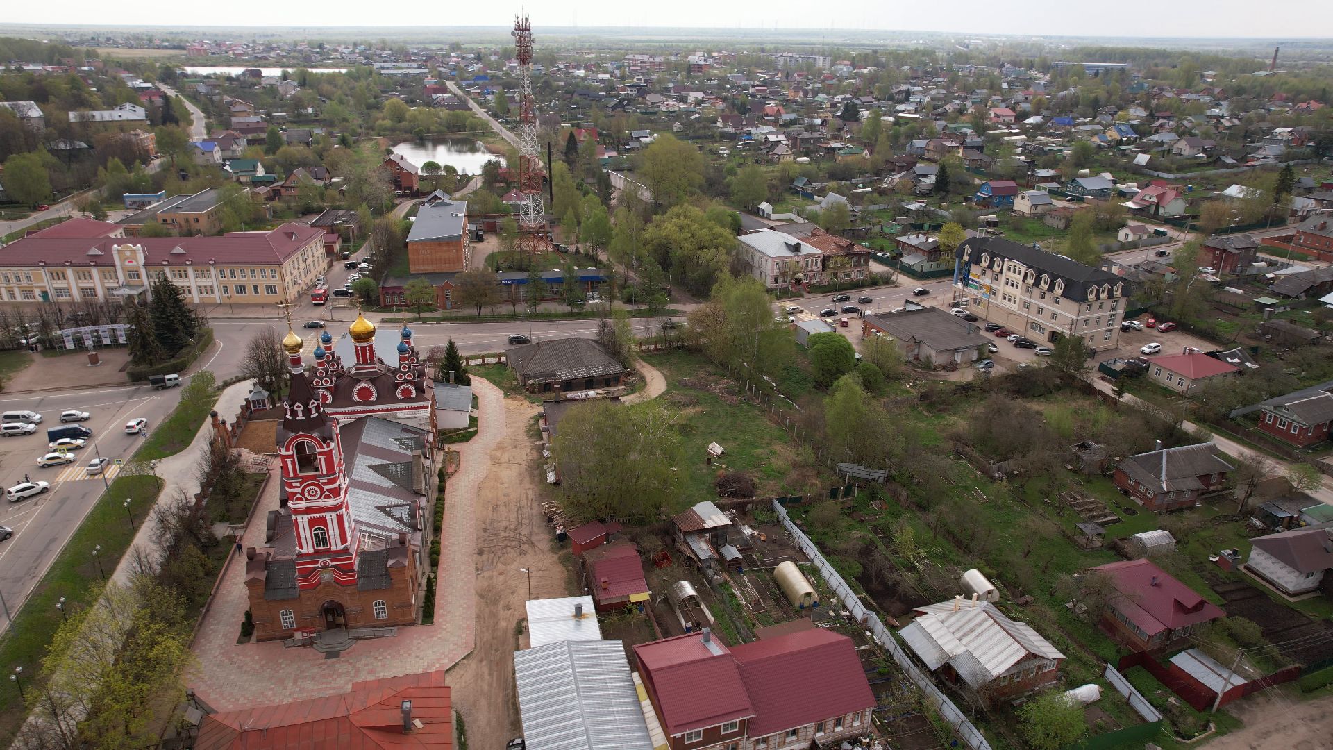 талдом, школа, благоустройство,видео с коптера,