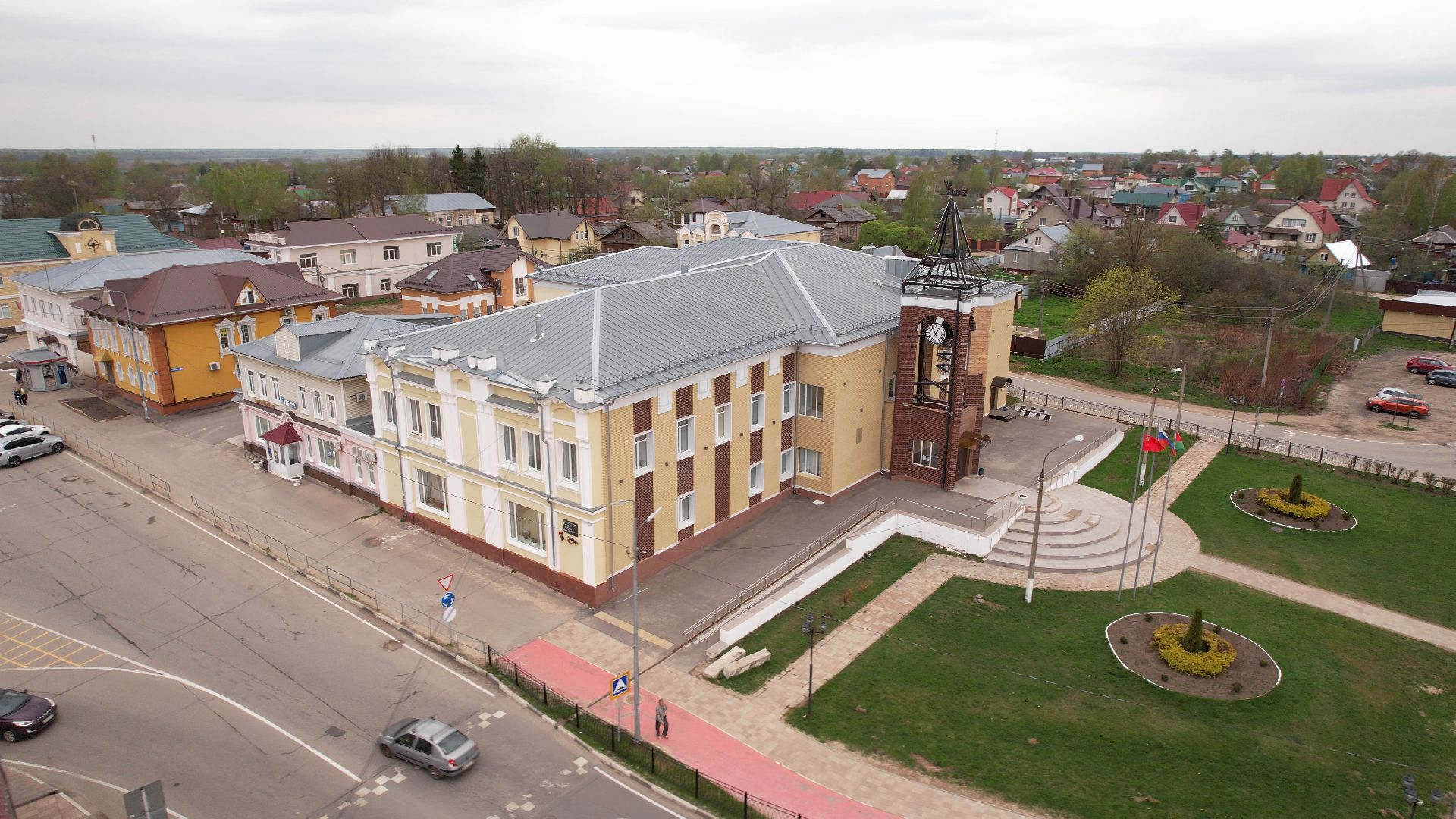 талдом, школа, благоустройство,видео с коптера,