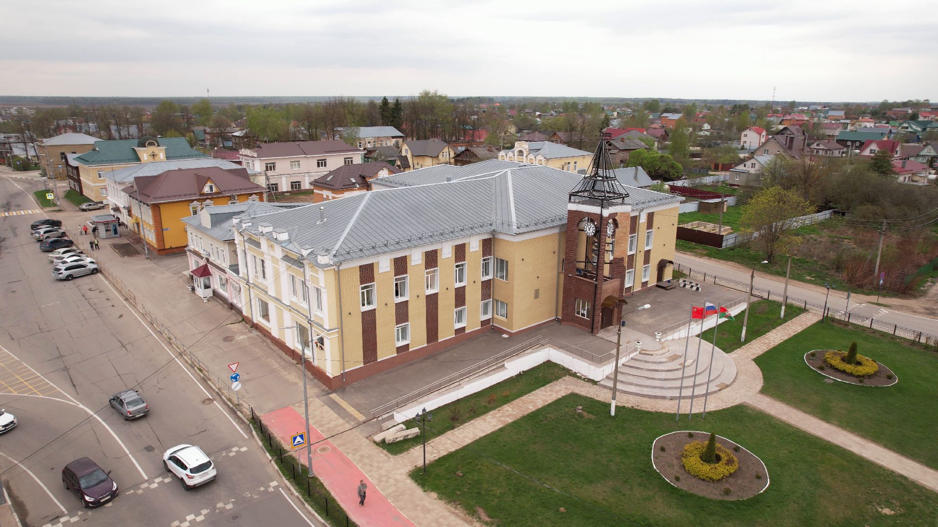 талдом, школа, благоустройство,видео с коптера,