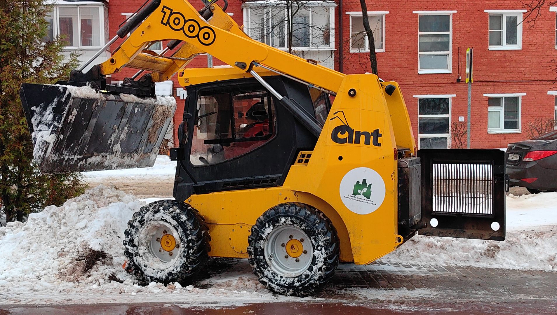 снегопад, непогода, коммунальные служба, техника,