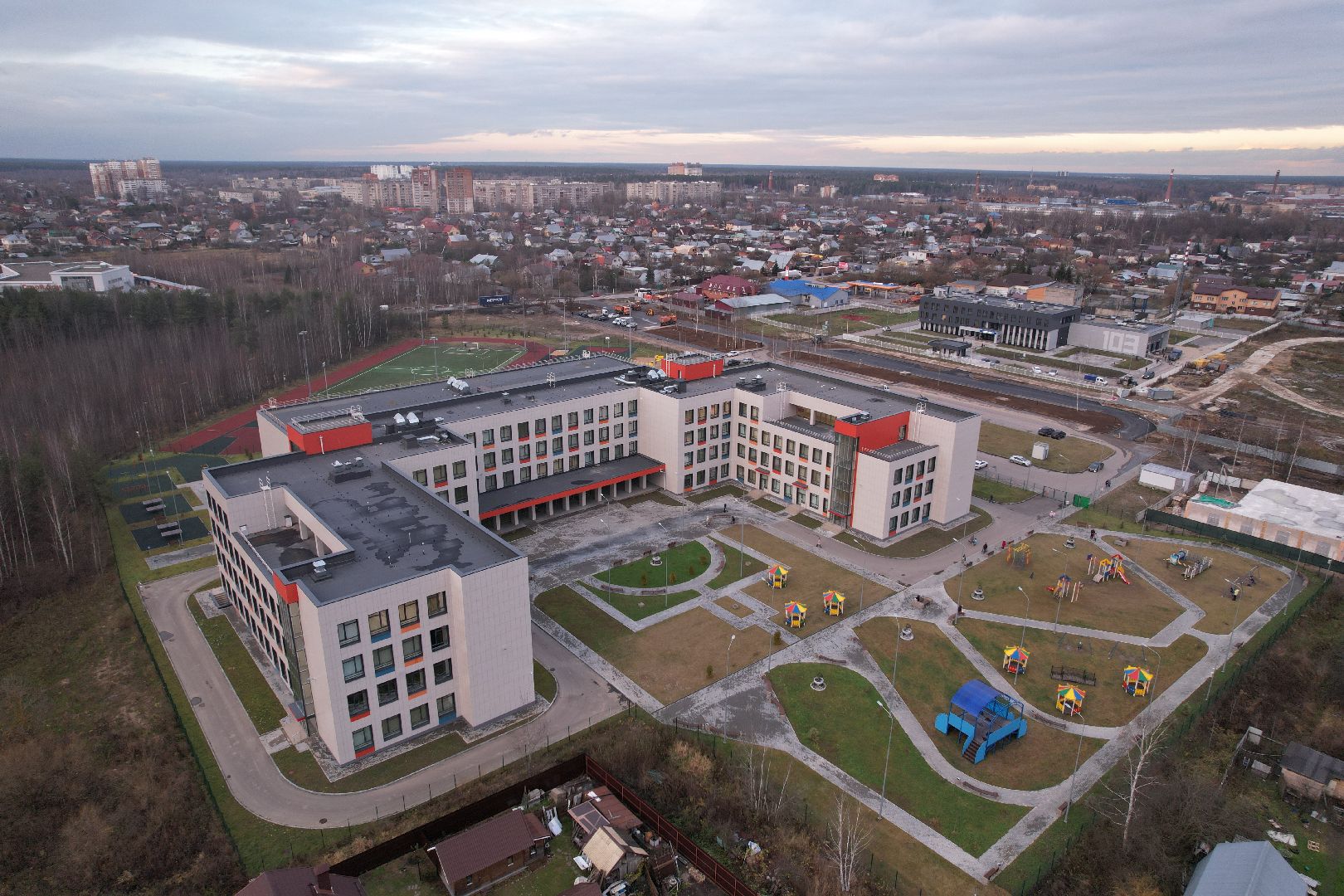 школа,видео с коптера,