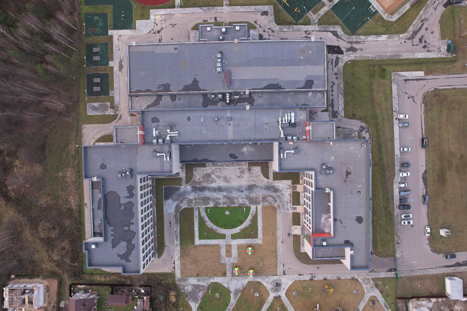 школа,видео с коптера,