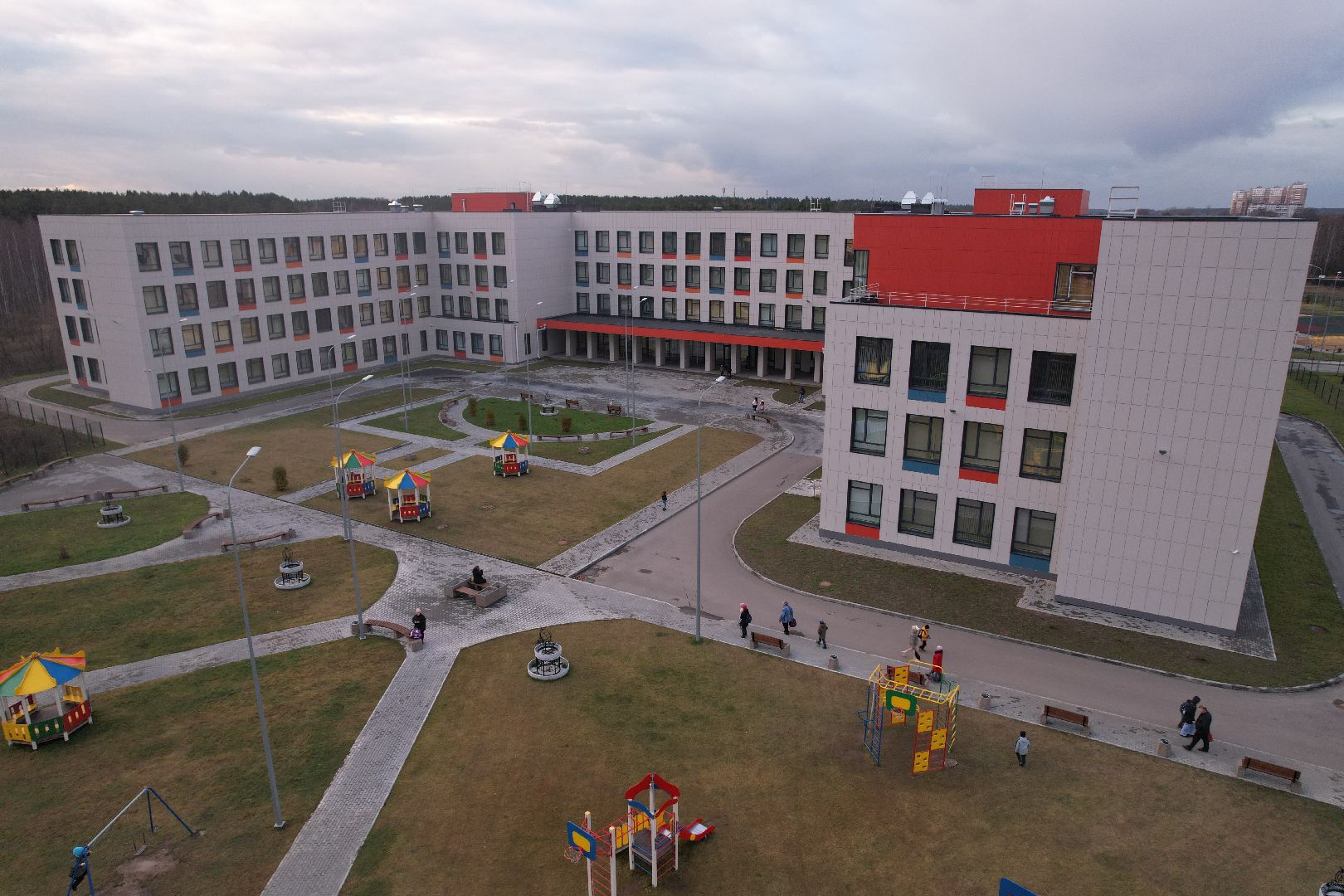 школа,видео с коптера,