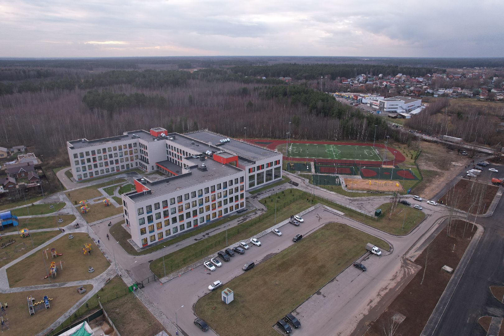 школа,видео с коптера,