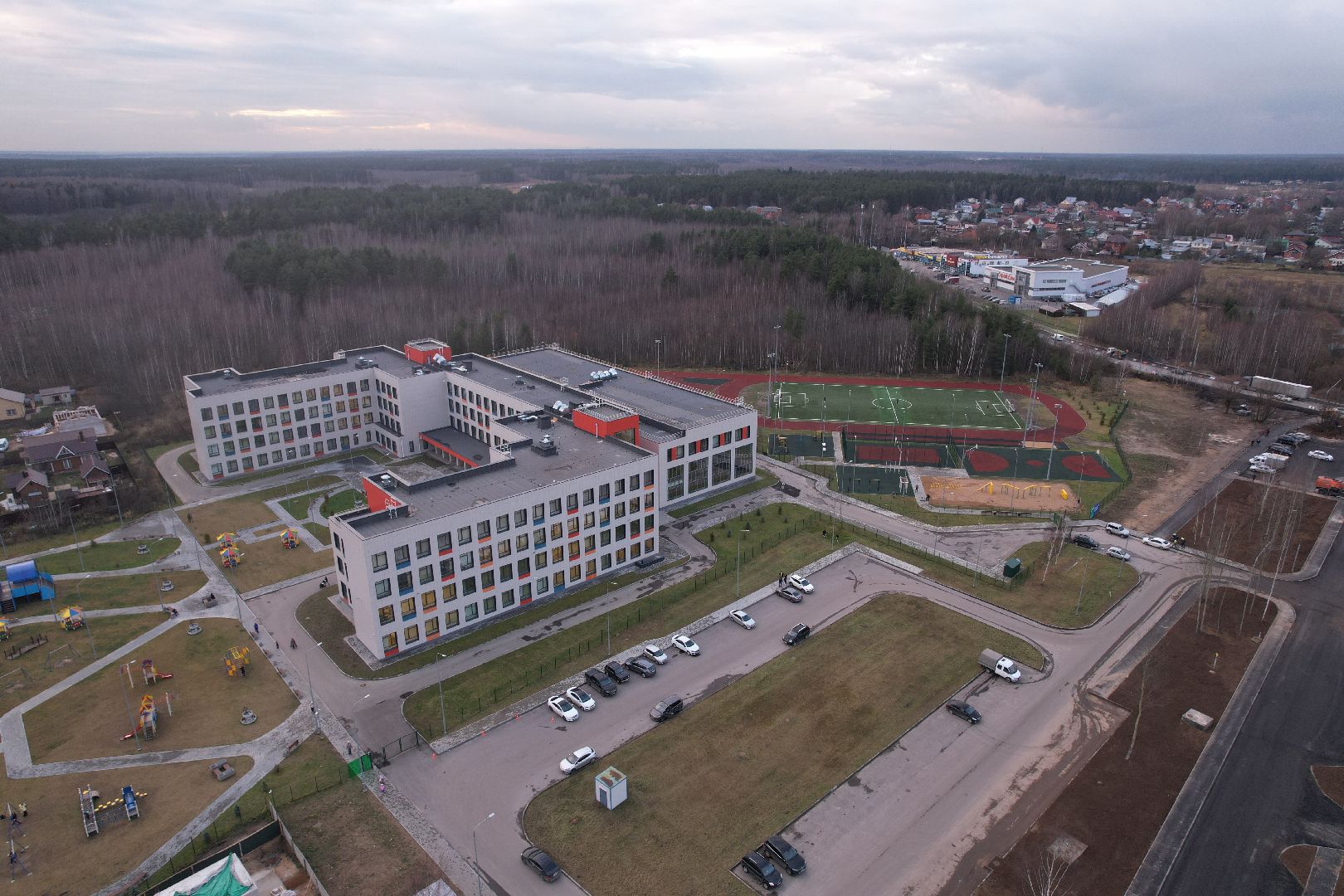 школа,видео с коптера,