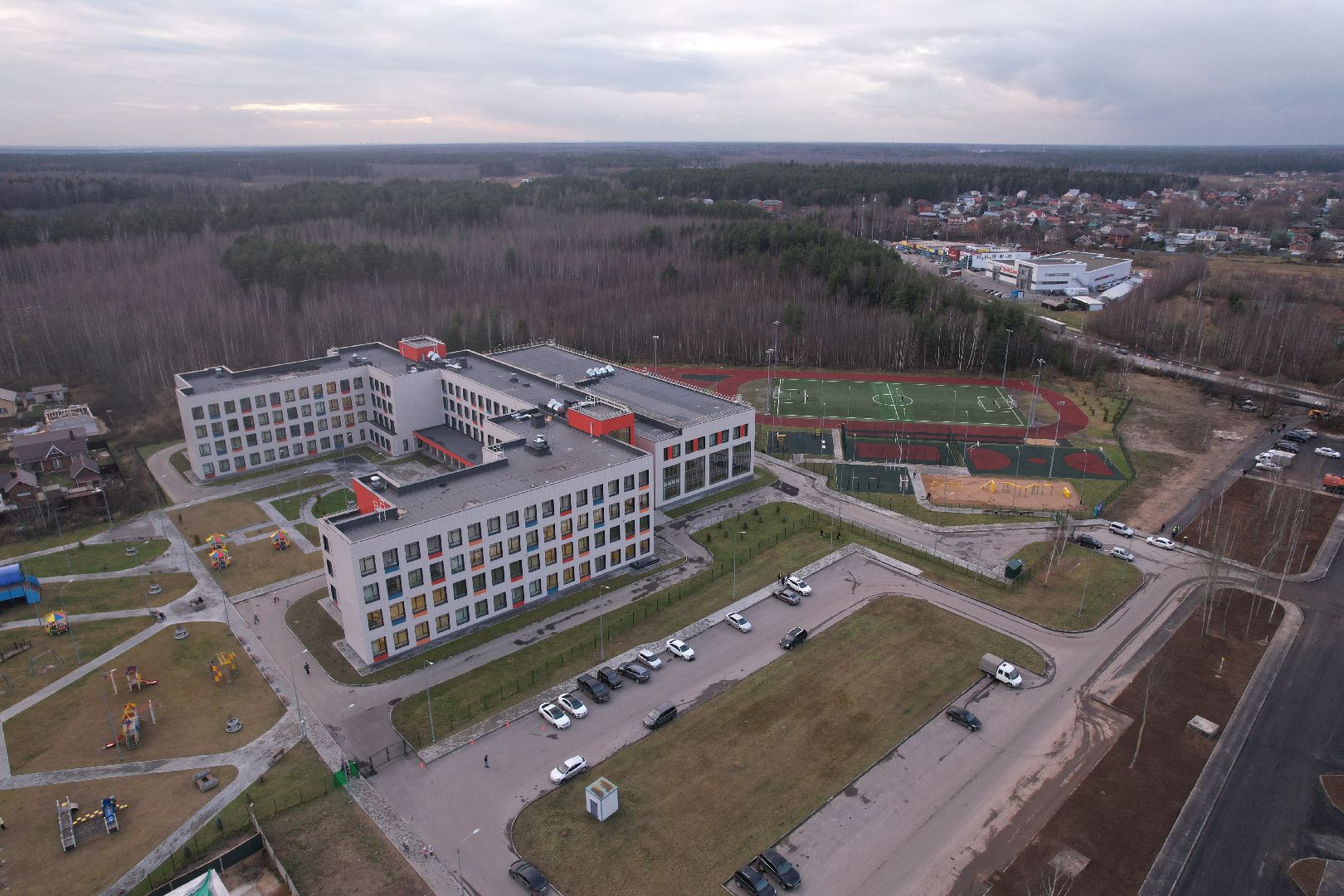 школа,видео с коптера,