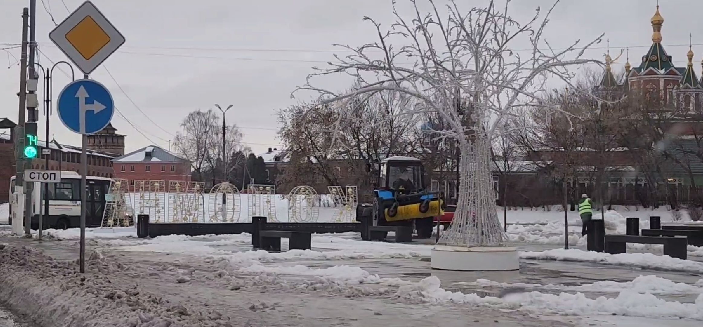 Коломна, снегопад, уборка снега, коммунальные службы,