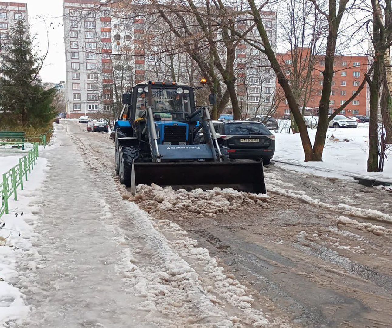 Коломна, снегопад, уборка снега, коммунальные службы,