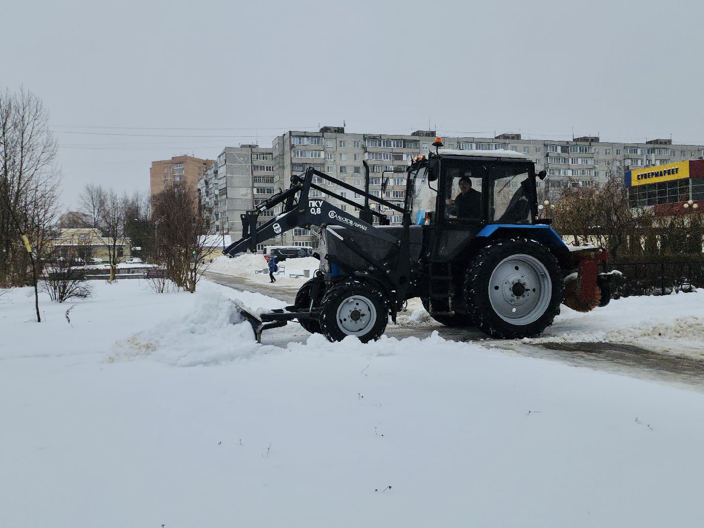 снегопад, непогода, техника, фрязино,