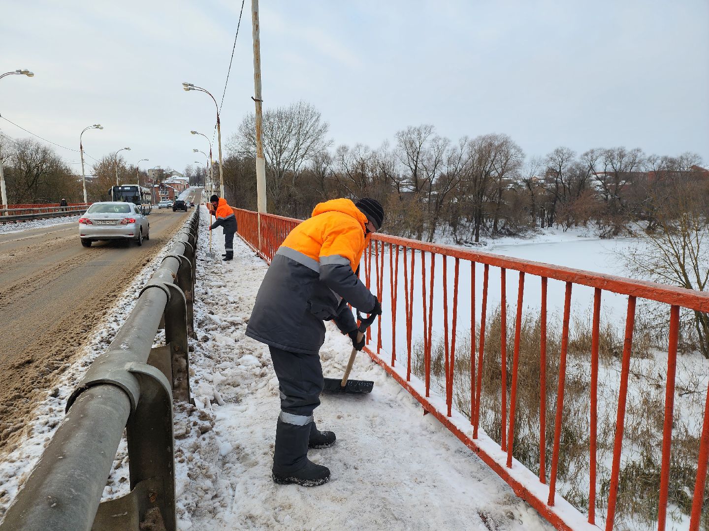 серпухов, подмосковье, убирают снег, благоустройство,
