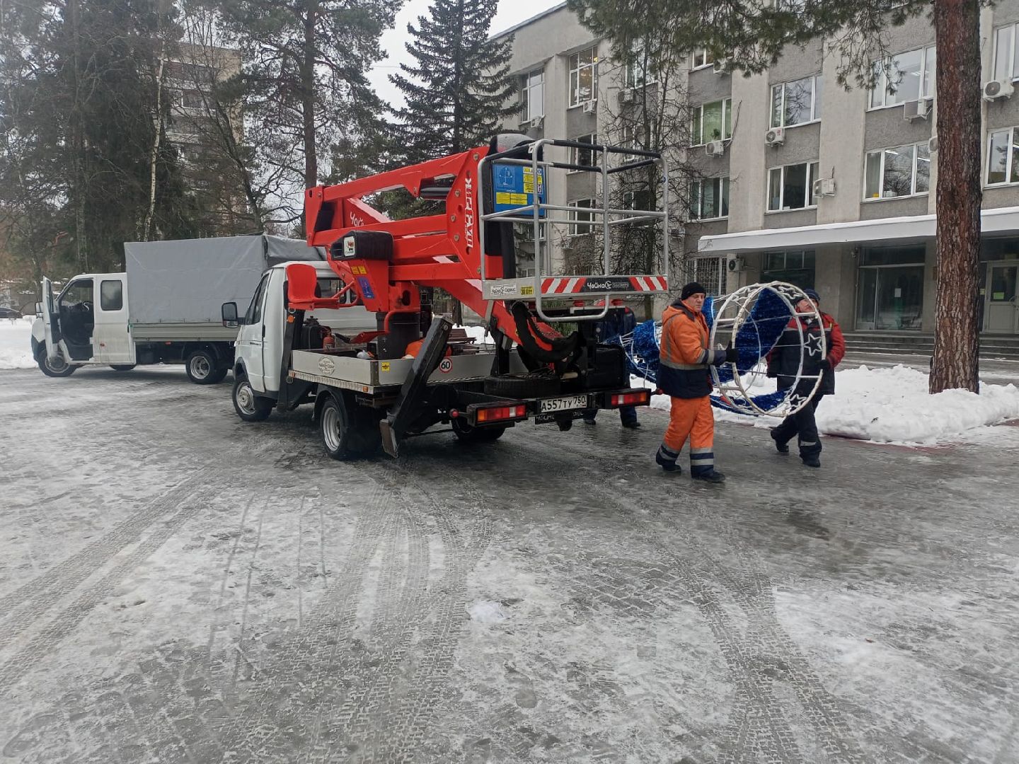 новый год, украшения, протвино, иллюминация, комбинат благоустройства,
