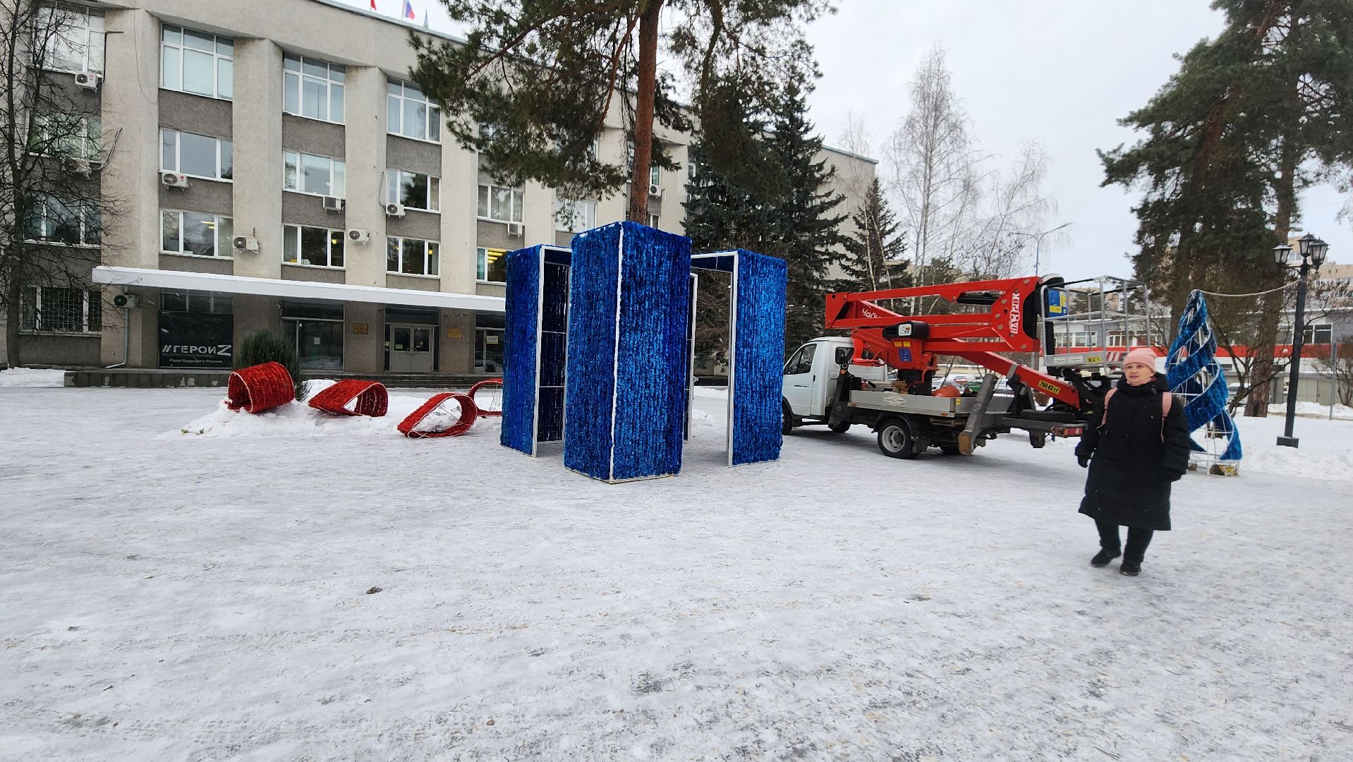 новый год, украшения, протвино, иллюминация, комбинат благоустройства,
