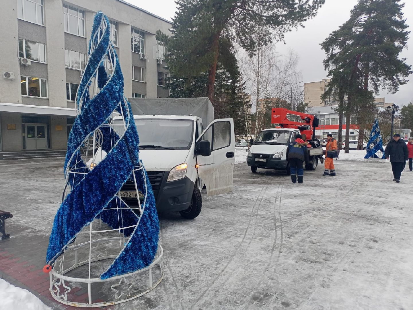 новый год, украшения, протвино, иллюминация, комбинат благоустройства,