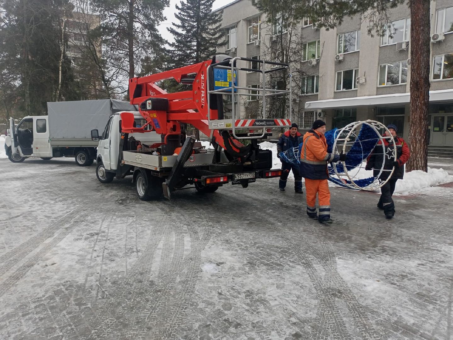 новый год, украшения, протвино, иллюминация, комбинат благоустройства,