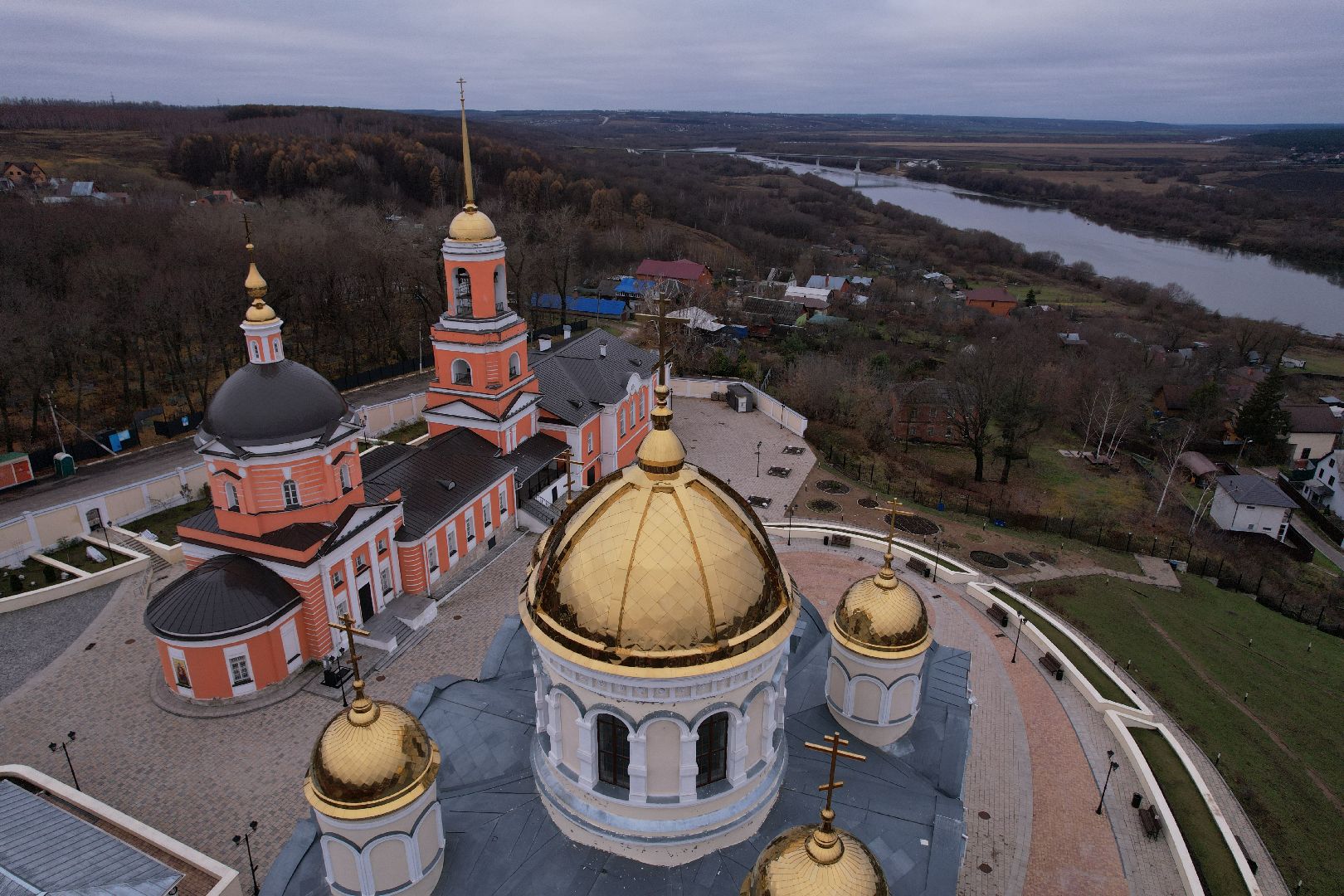 кашира, монастырь,видео с коптера,