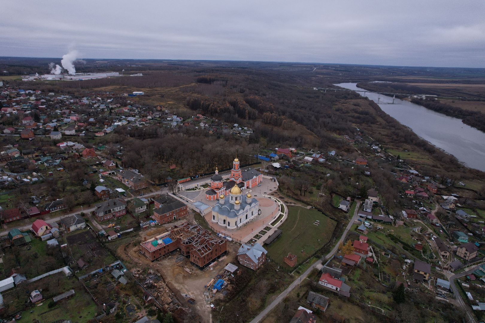 кашира, монастырь,видео с коптера,