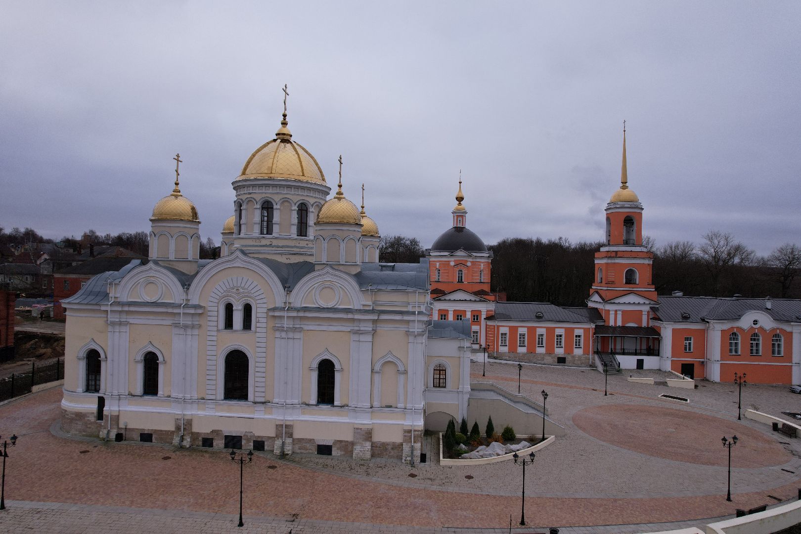 кашира, монастырь,видео с коптера,
