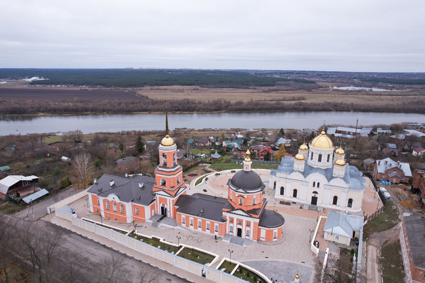 кашира, монастырь,видео с коптера,