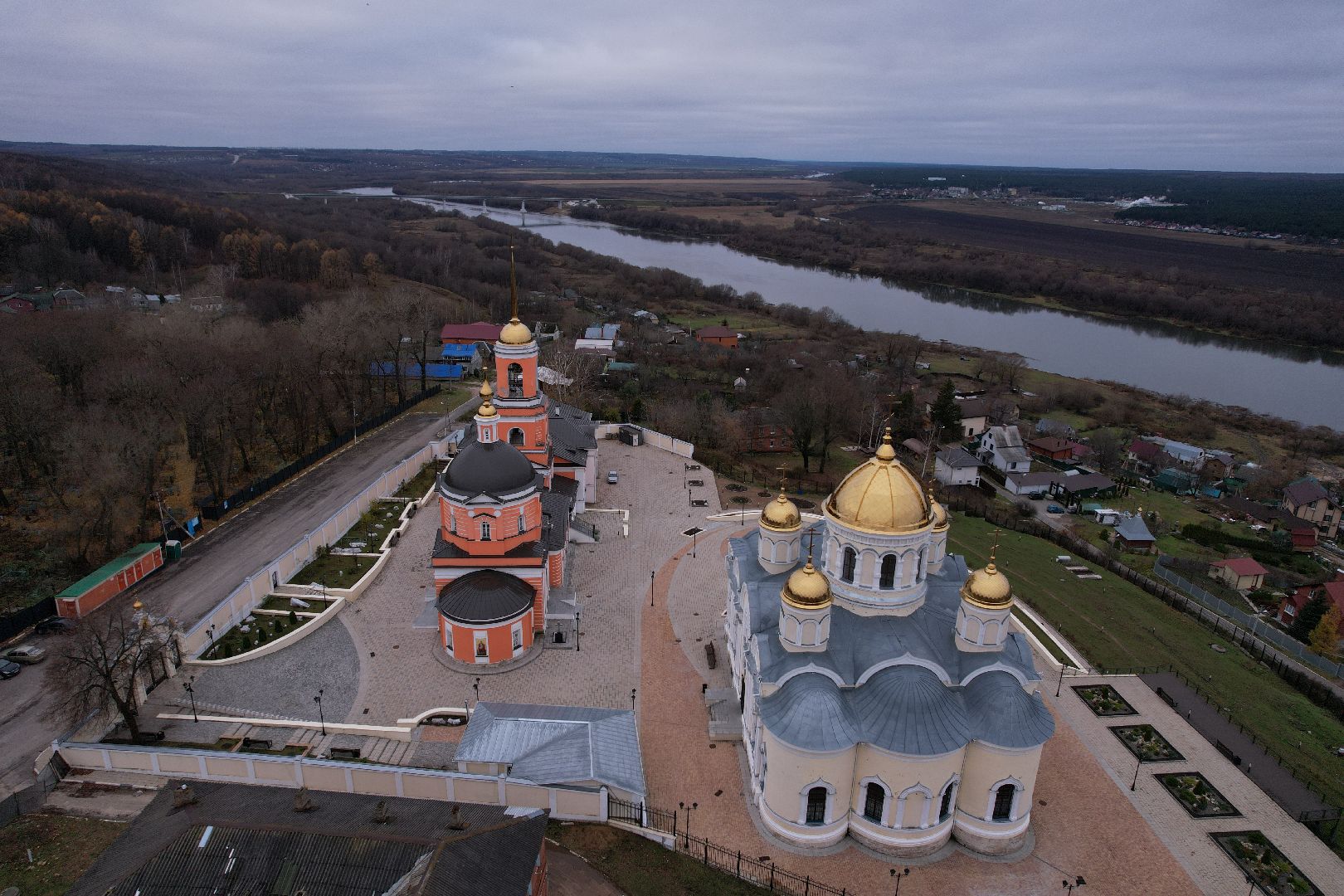 кашира, монастырь,видео с коптера,