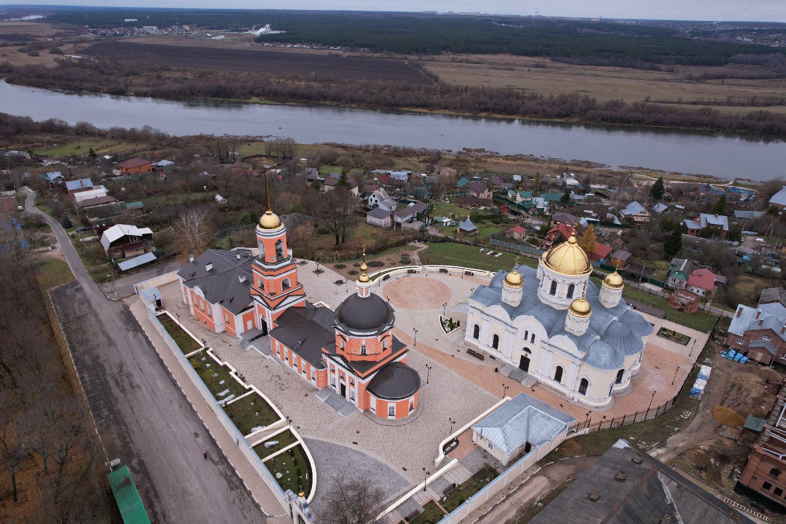 кашира, монастырь,видео с коптера,