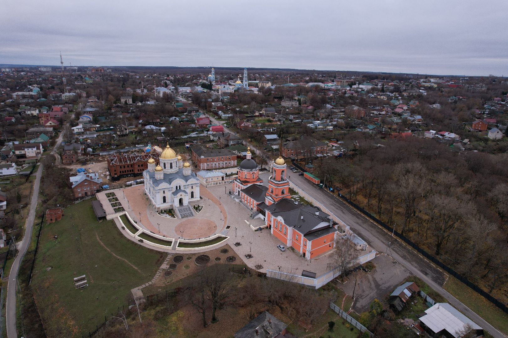 кашира, монастырь,видео с коптера,