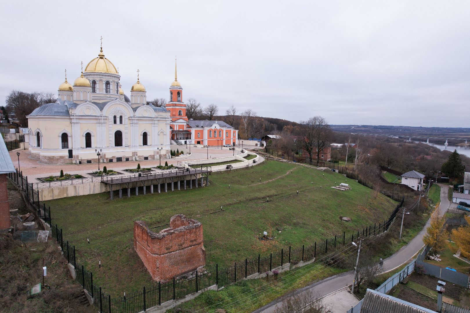 кашира, монастырь,видео с коптера,