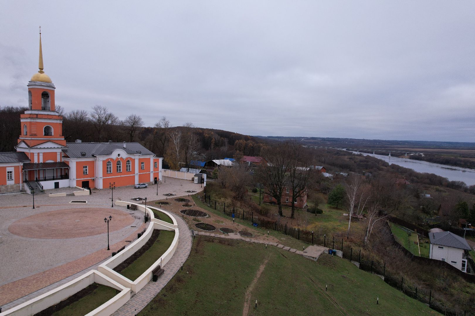 кашира, монастырь,видео с коптера,