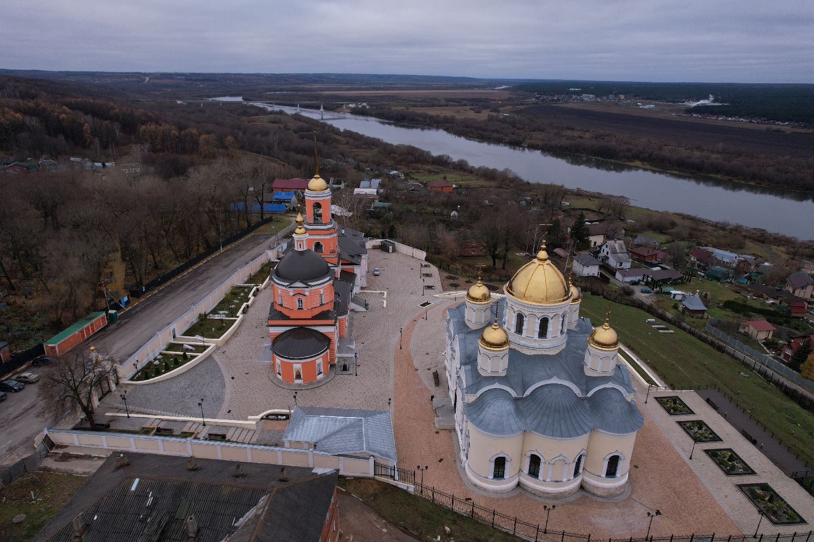 кашира, монастырь,видео с коптера,