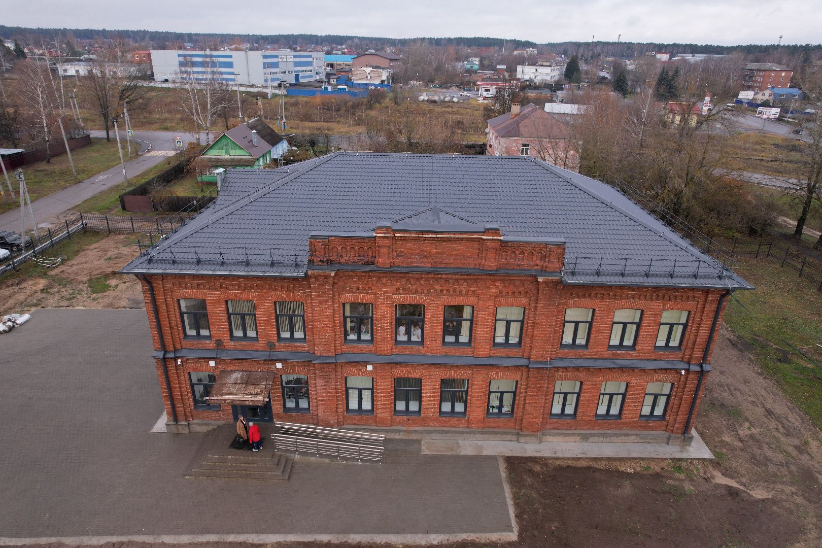 школа, озеры,видео с коптера,