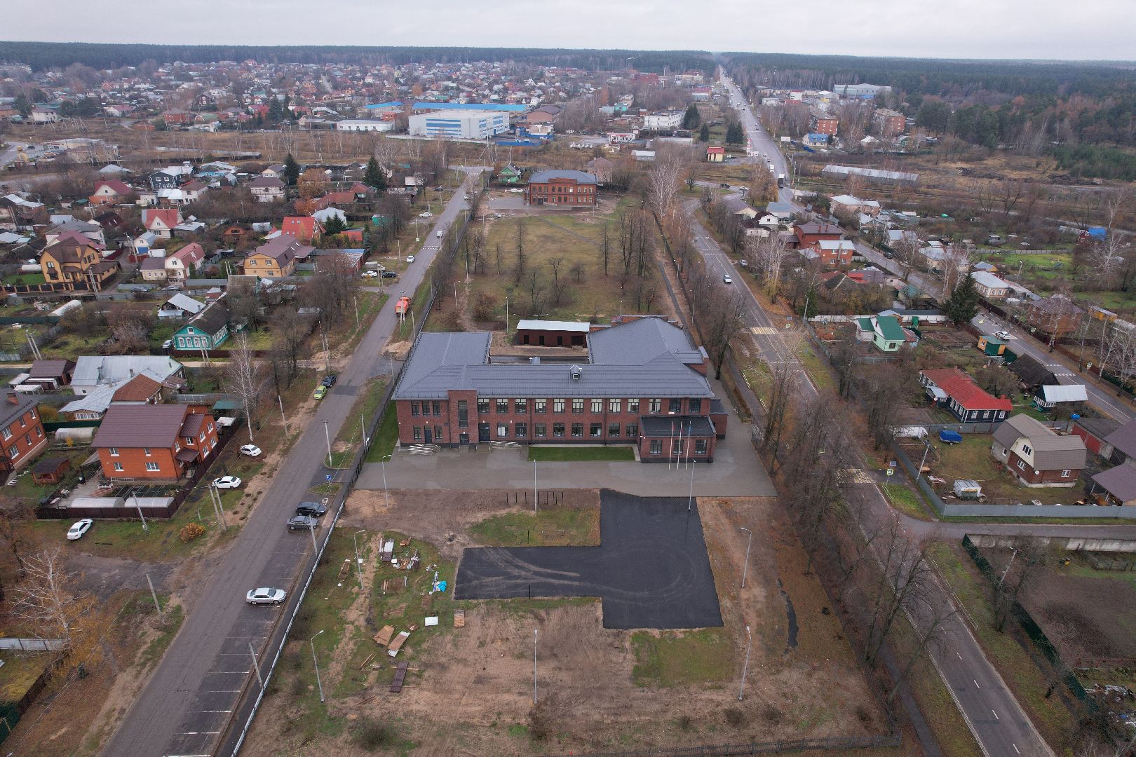 школа, озеры,видео с коптера,