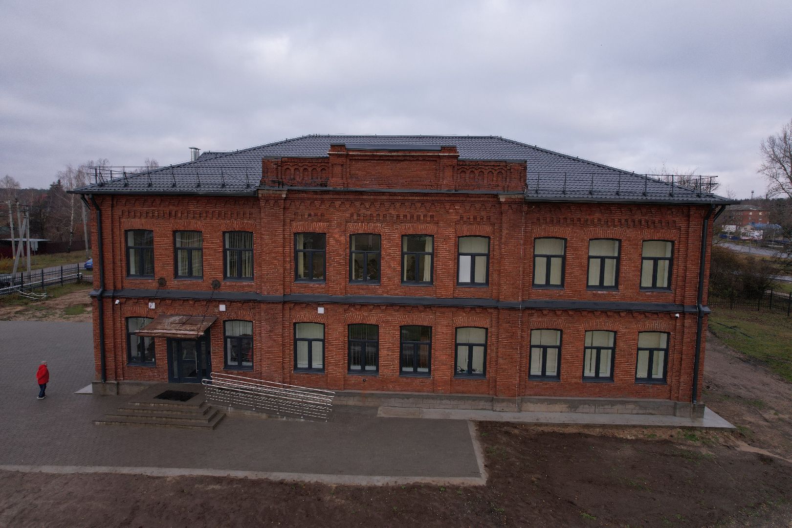 школа, озеры,видео с коптера,