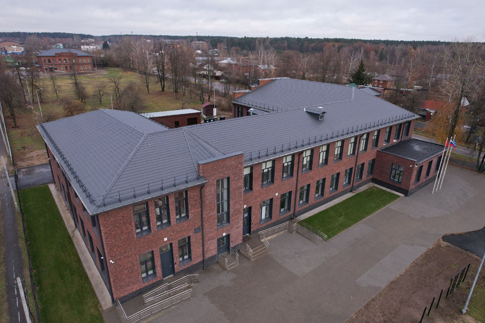 школа, озеры,видео с коптера,