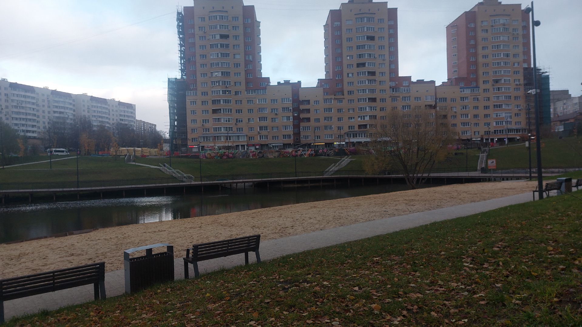 чехов, пруды,видео с коптера,