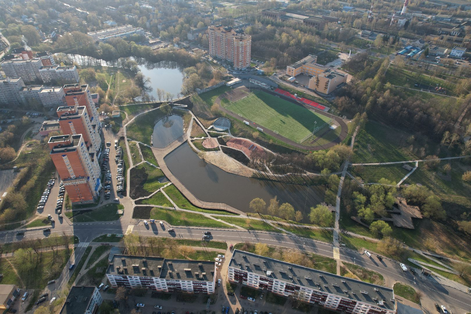 чехов, пруды,видео с коптера,