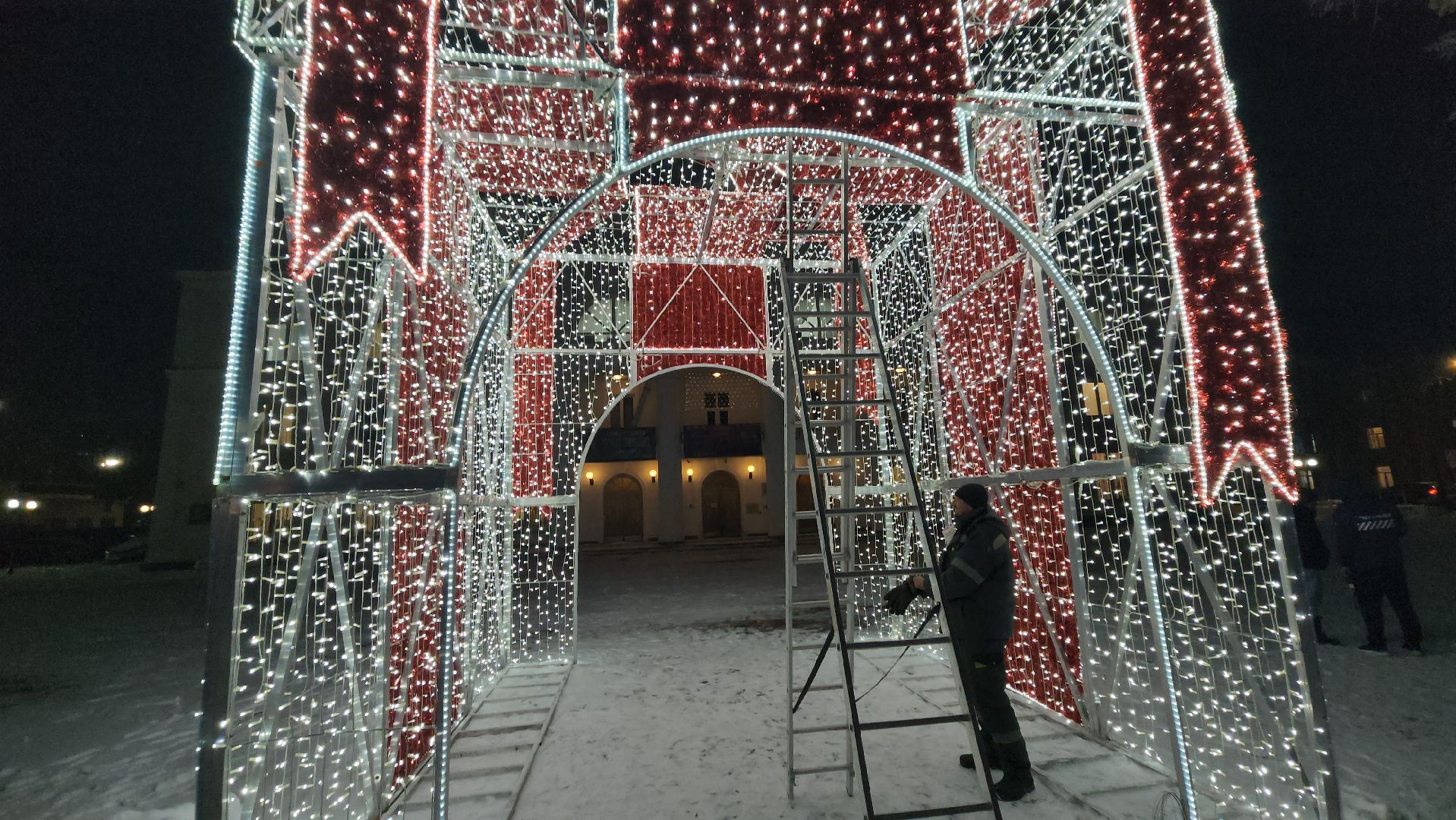 долгопрудный, новый год, ёлка, иллюминация,