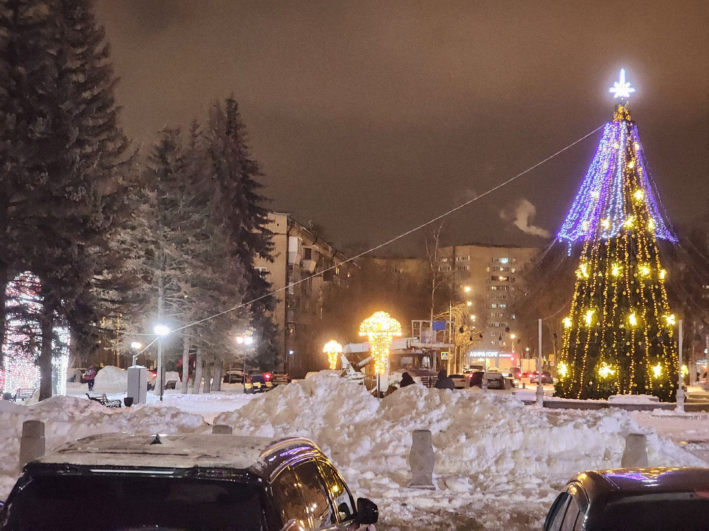 долгопрудный, новый год, ёлка, иллюминация,