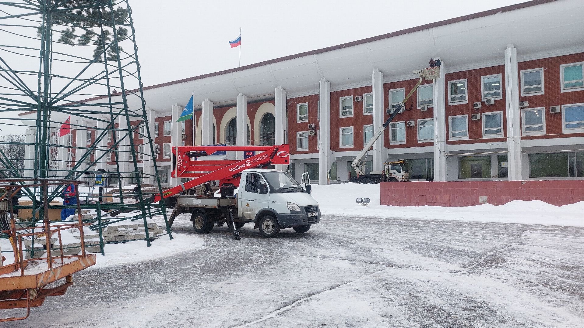 ёлка, новогодняя елка, Благоустройство, зима в подмосковье, зима 2024, город чехов,