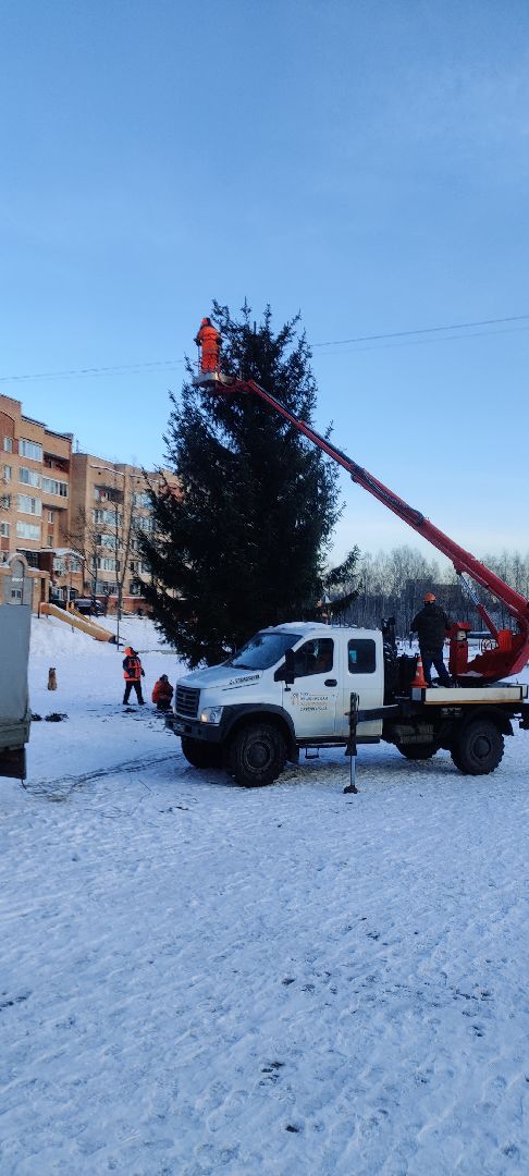 красноармейск, г.о. пушкинский, новогодняя ель, новогодние украшения,