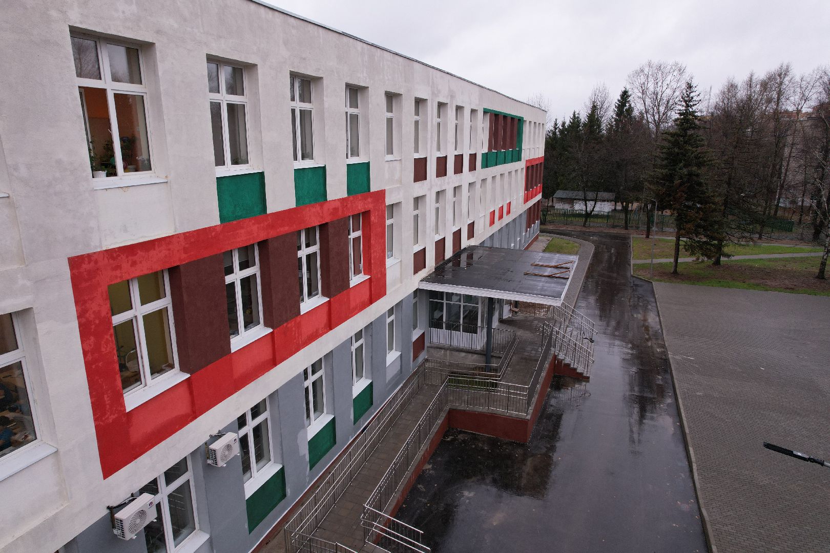 школа, селятино,видео с коптера,