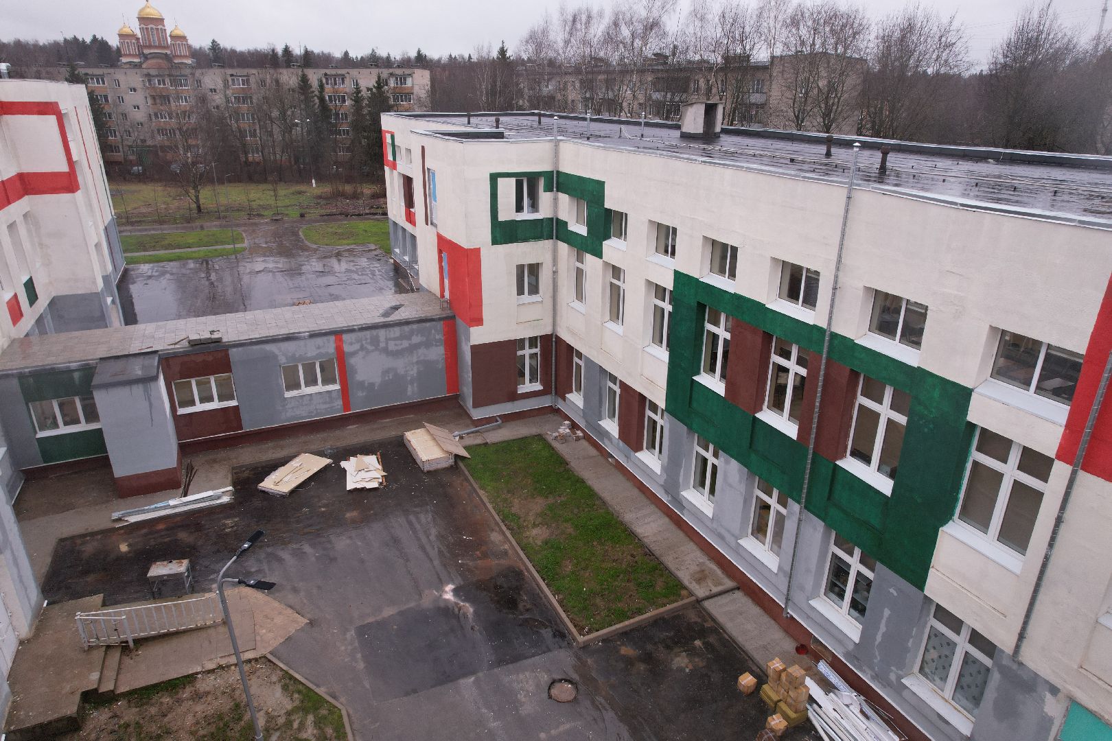 школа, селятино,видео с коптера,