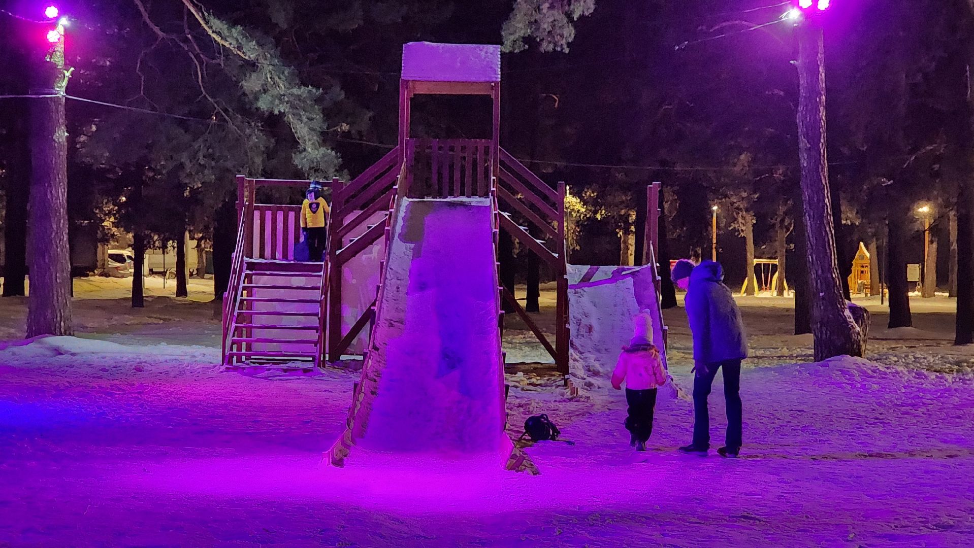 городские катки, заливка катков, кузьминский лесопарк, зима в подмосковье,