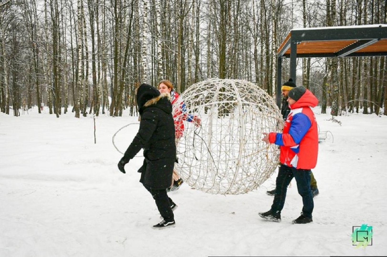 парк, фрязино, украшение, новый год,