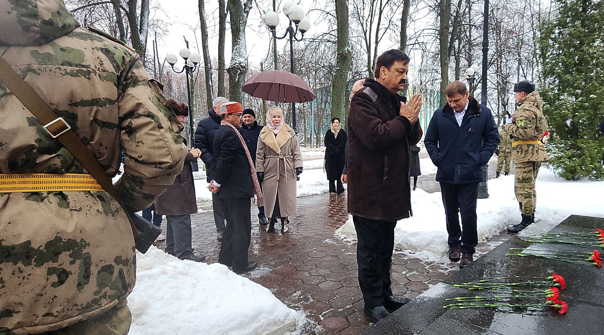 электросталь, делегация, дружба народов, дружба городов, мемориал, вечный огонь, герои, память, наша память, индия,