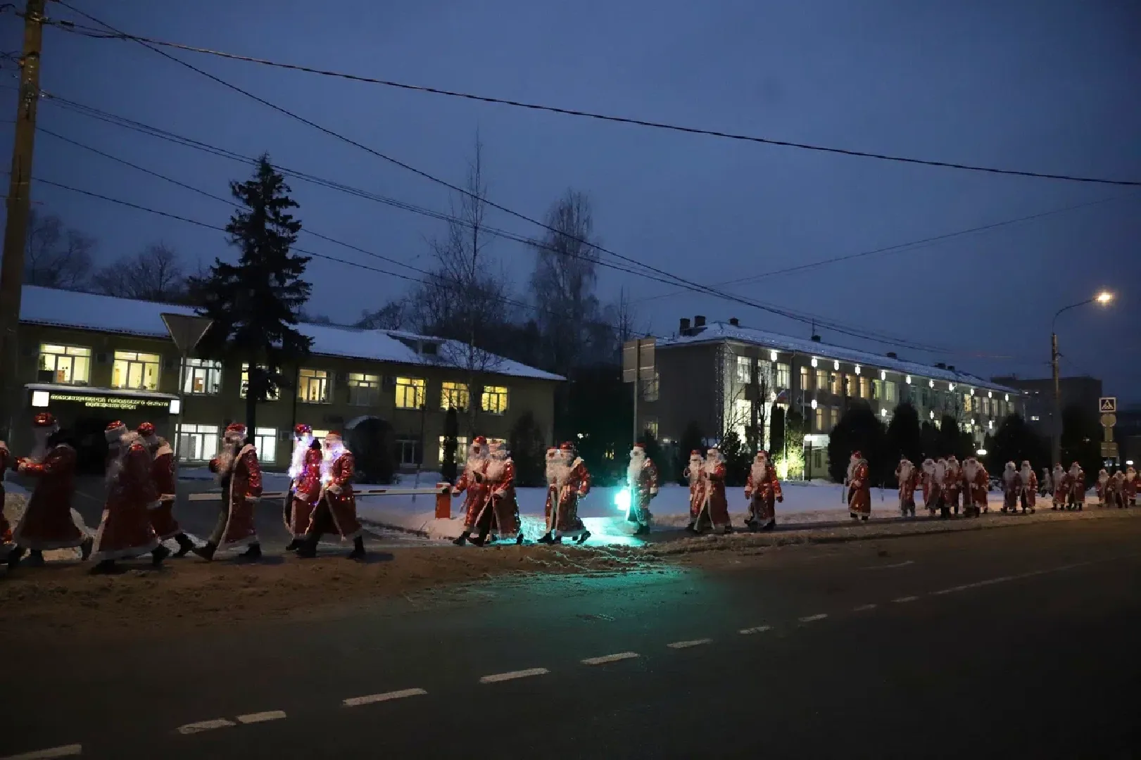 солнечногорск, зима, Дед мороз, Праздник, Снег,