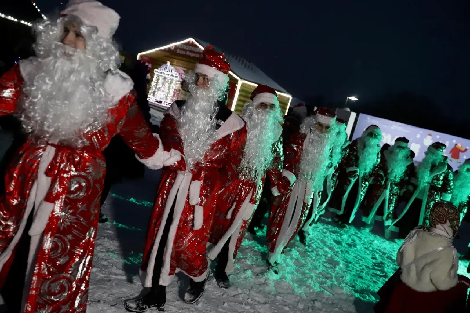 солнечногорск, зима, Дед мороз, Праздник, Снег,