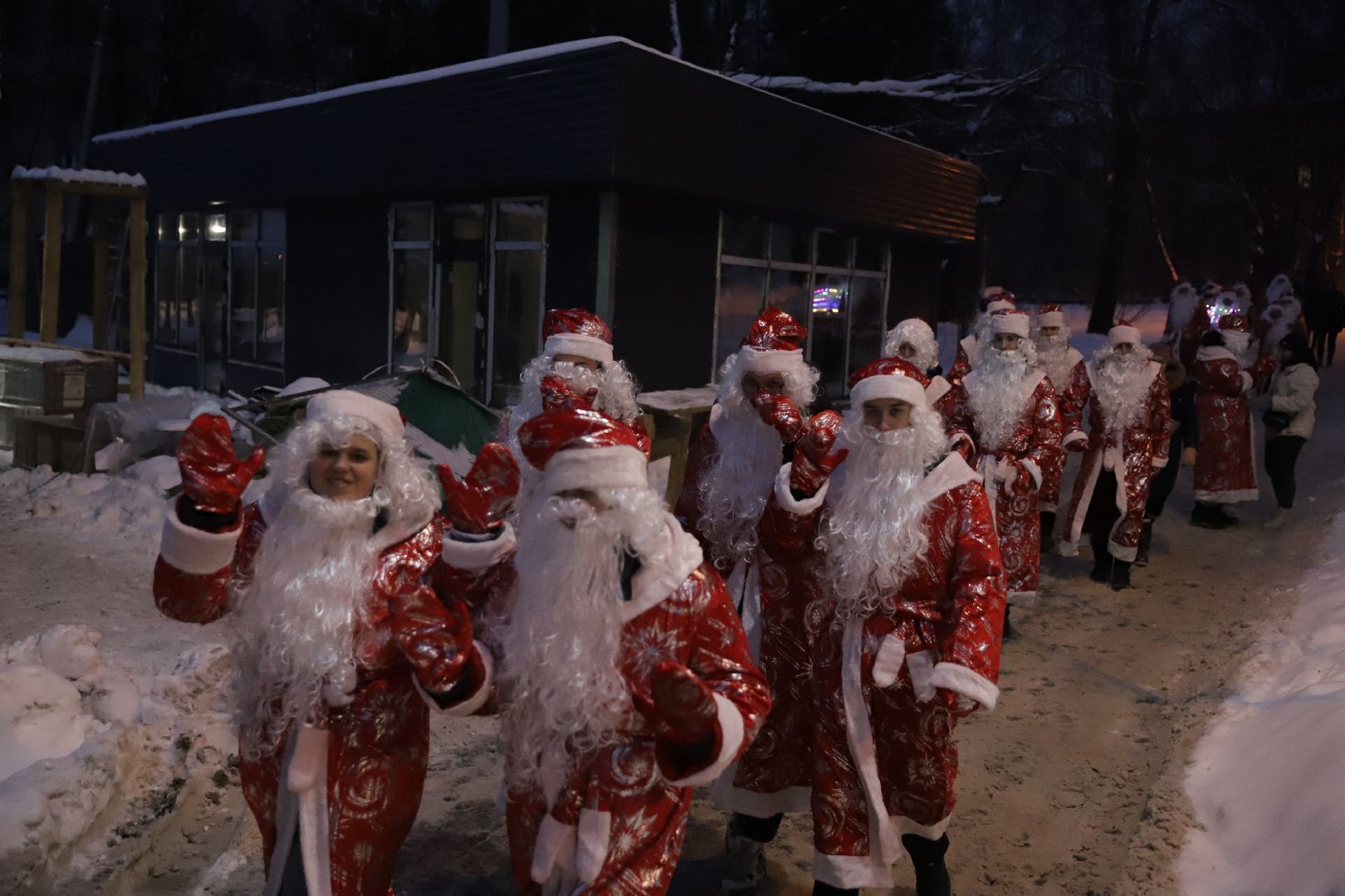 солнечногорск, зима, Дед мороз, Праздник, Снег,