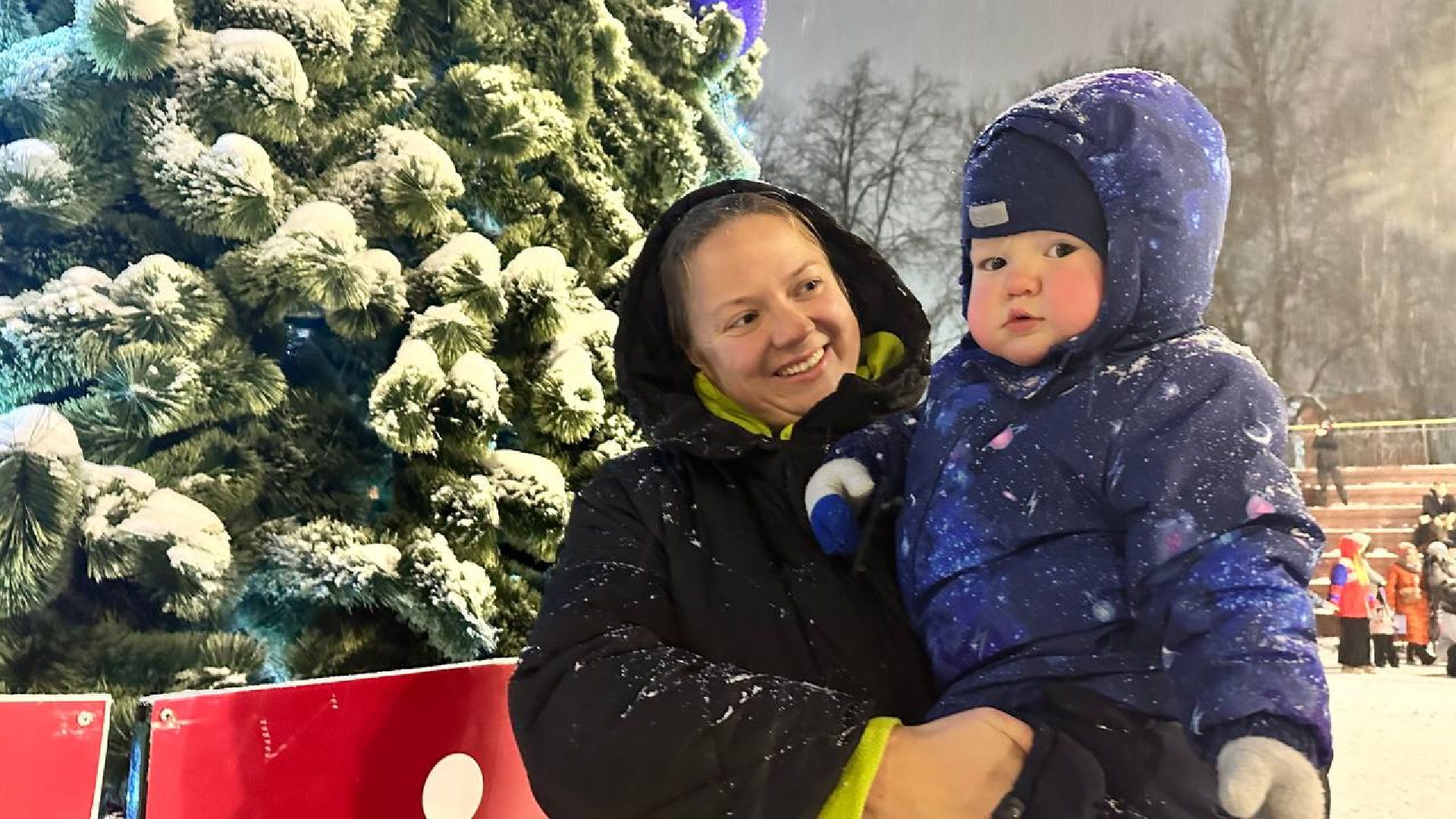 ёлка, зима в подмосковье, наро-фоминск,