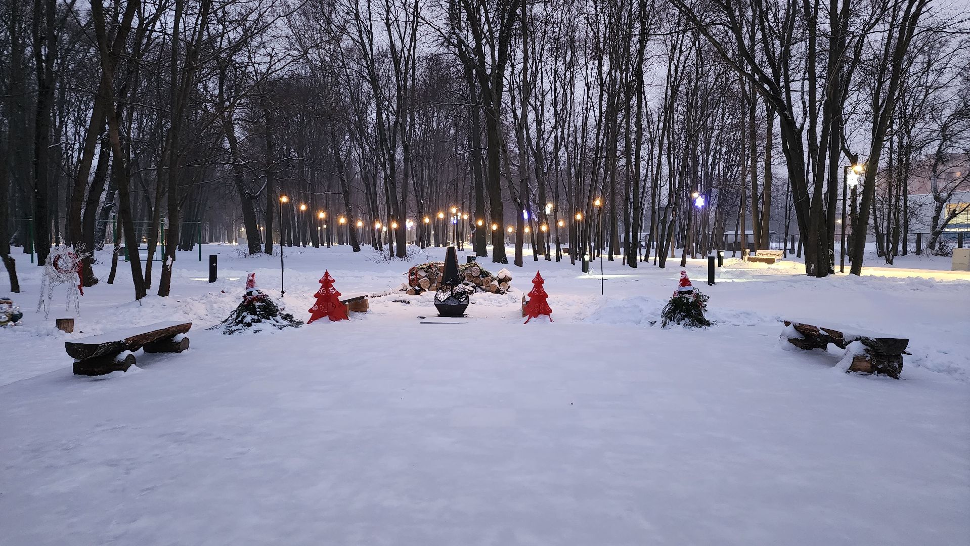 зима в Подмосковье, открытие зимнего сезона, парки подмосковья, Лосино-Петровский,
