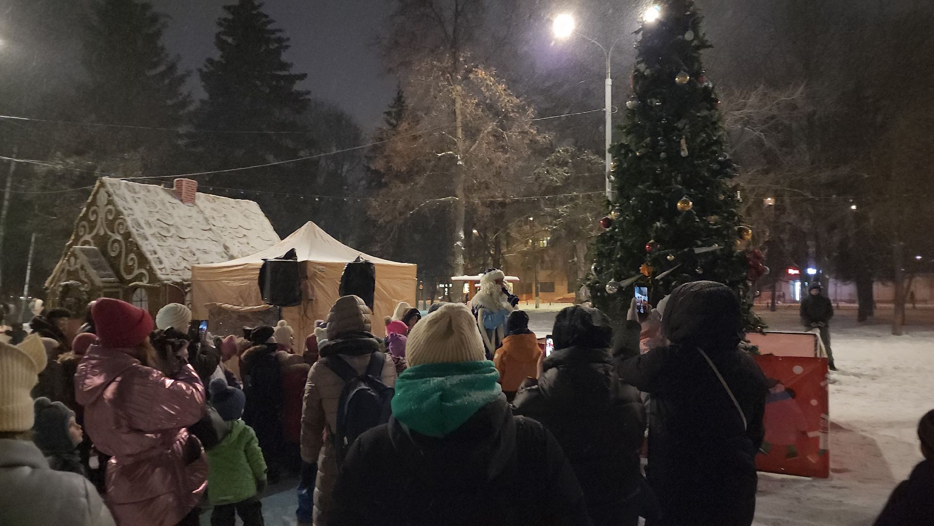 елка, Дед Мороз, сквер 28 квратал, ярмарка, зимний се,