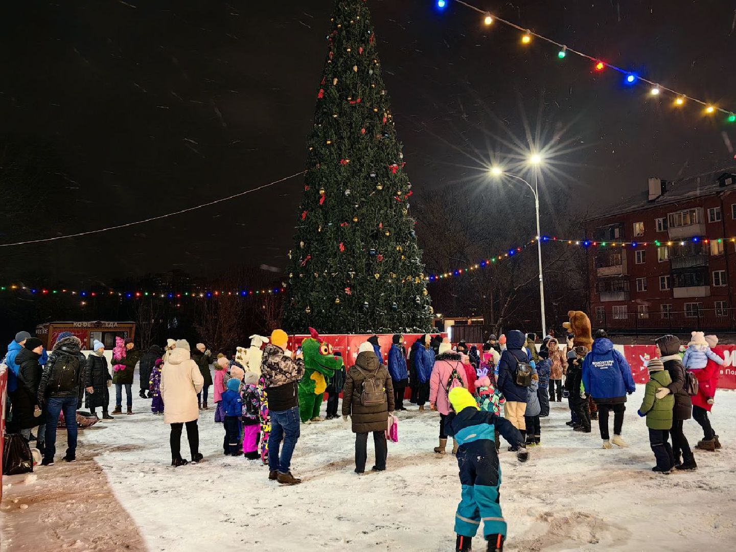 зимний сезон, открытие сезона, праздник, парк, дракон, ёлка,